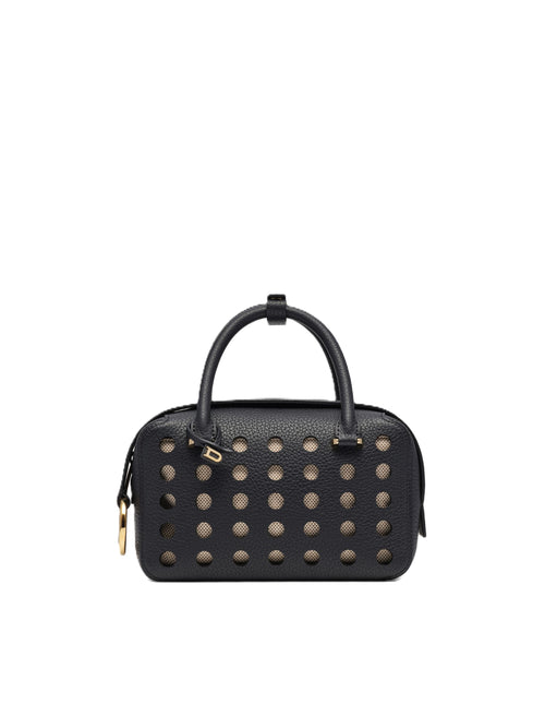 Edlic Women's Black Leather Mini Handbag