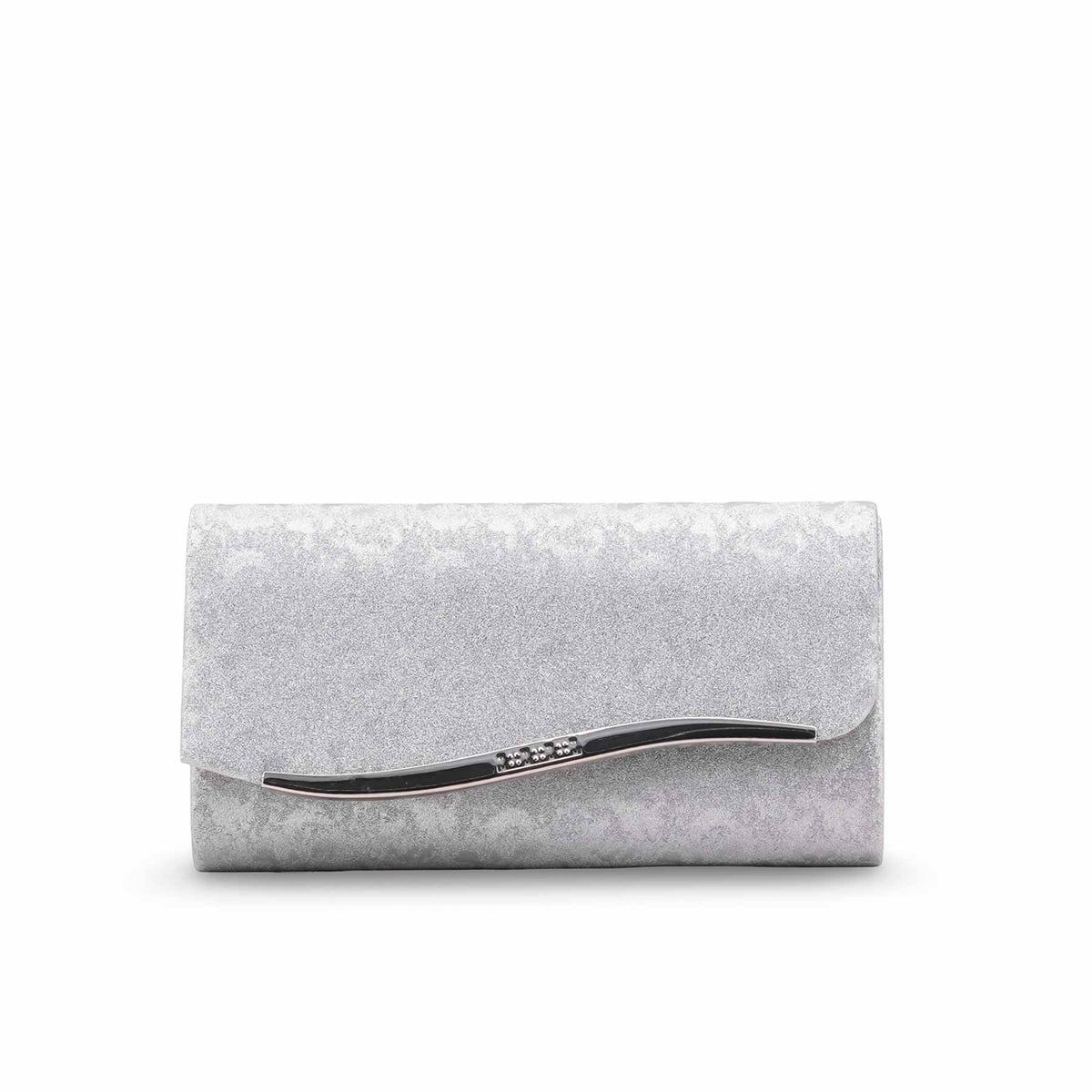 Edlic Women's Silver Fancy Clutch
