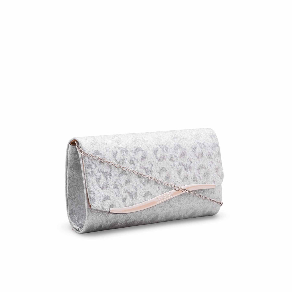 Edlic Women's Silver Fancy Clutch