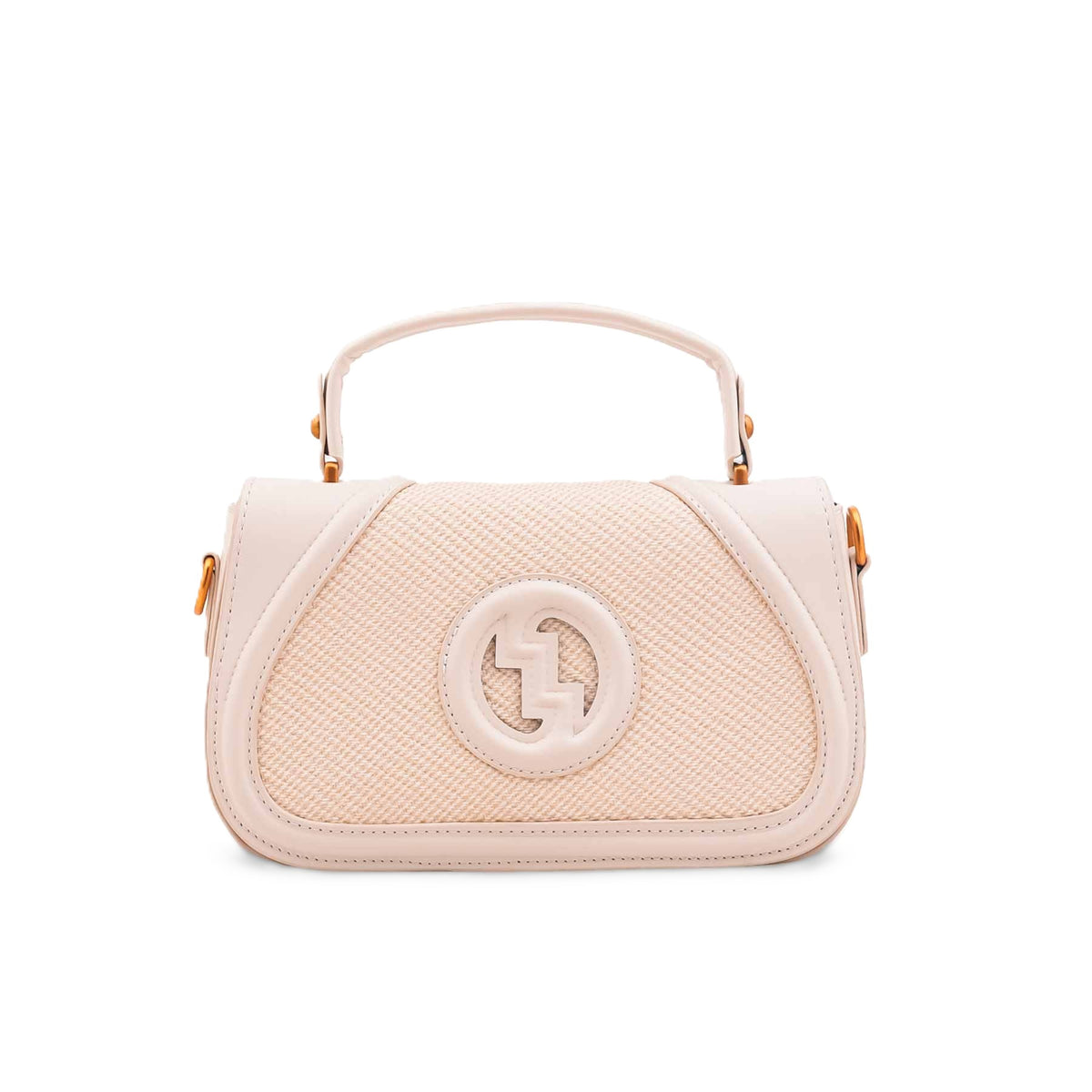 Edlic Women's Cream Structured Shoulder Ba