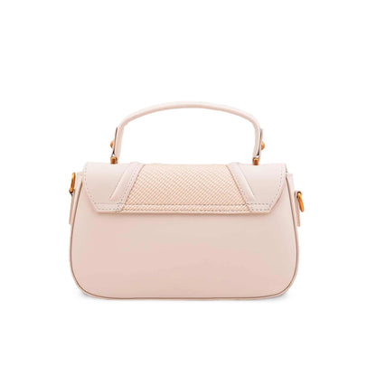 Edlic Women's Cream Structured Shoulder Ba