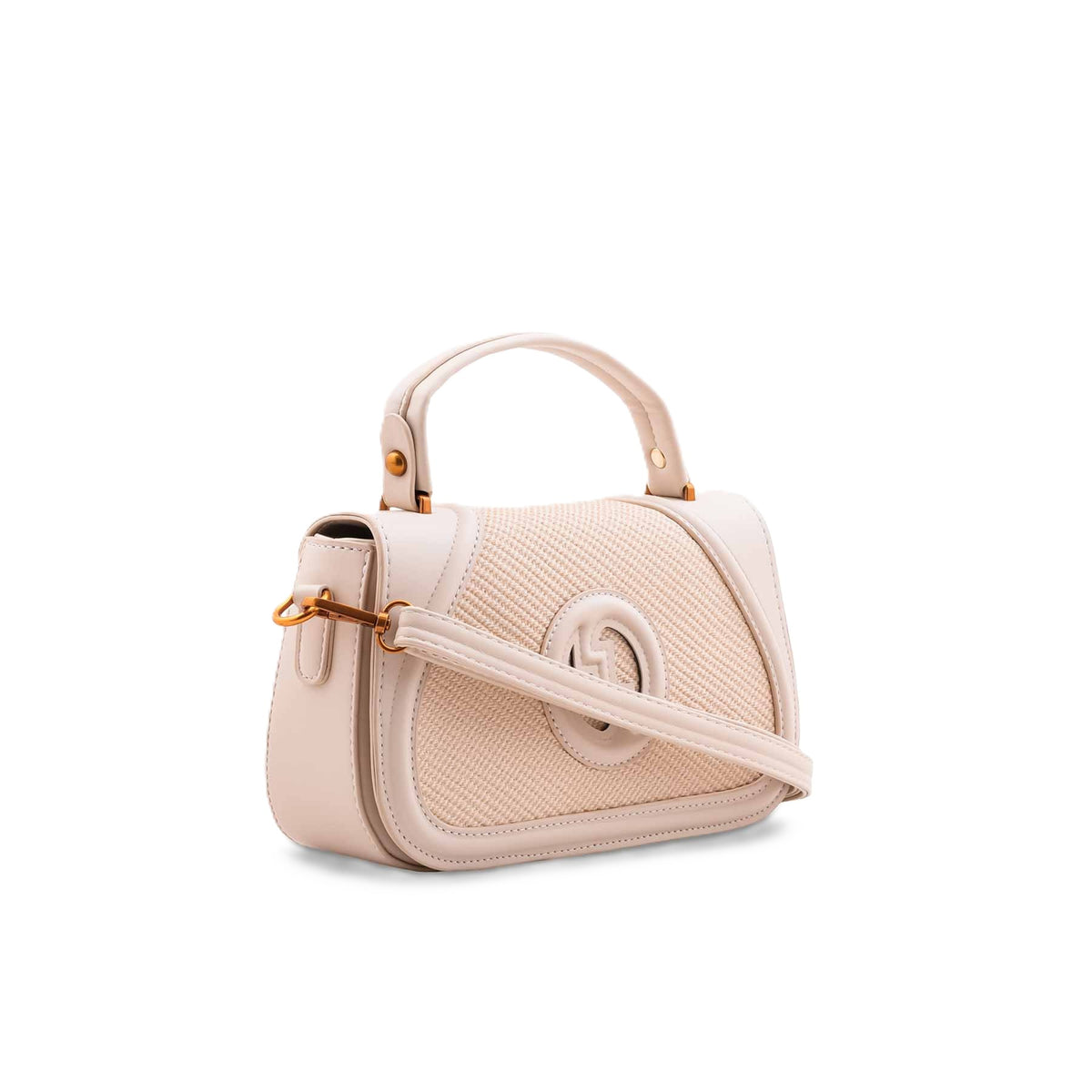 Edlic Women's Cream Structured Shoulder Ba