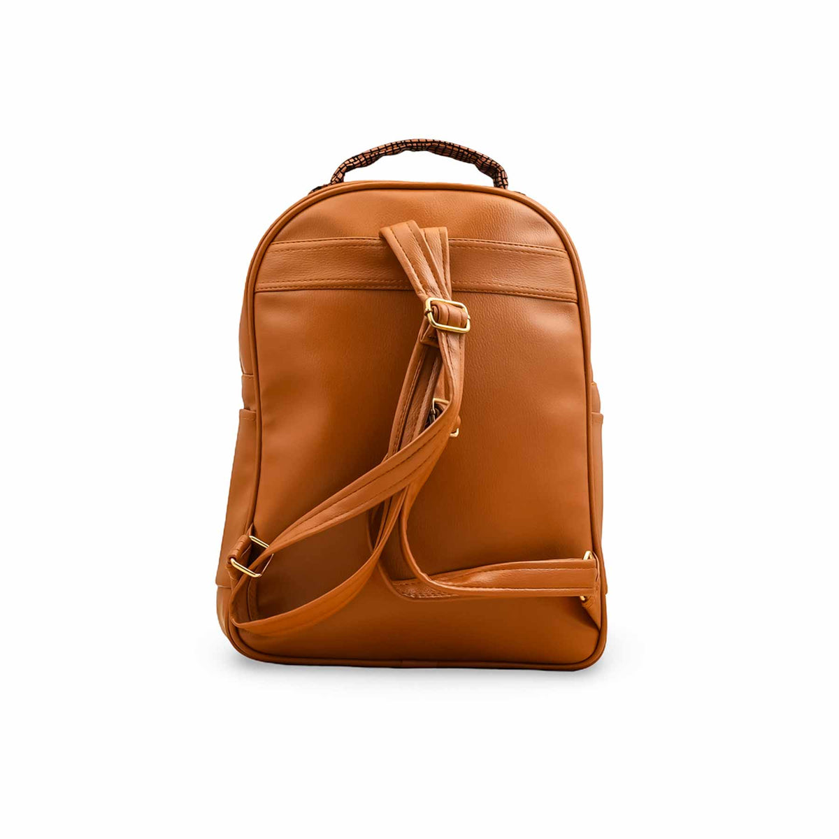 Edlic Women's Mustard Casual PU Leather Backpack