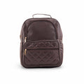 Edlic Women's Brown Casual PU Leather Backpack