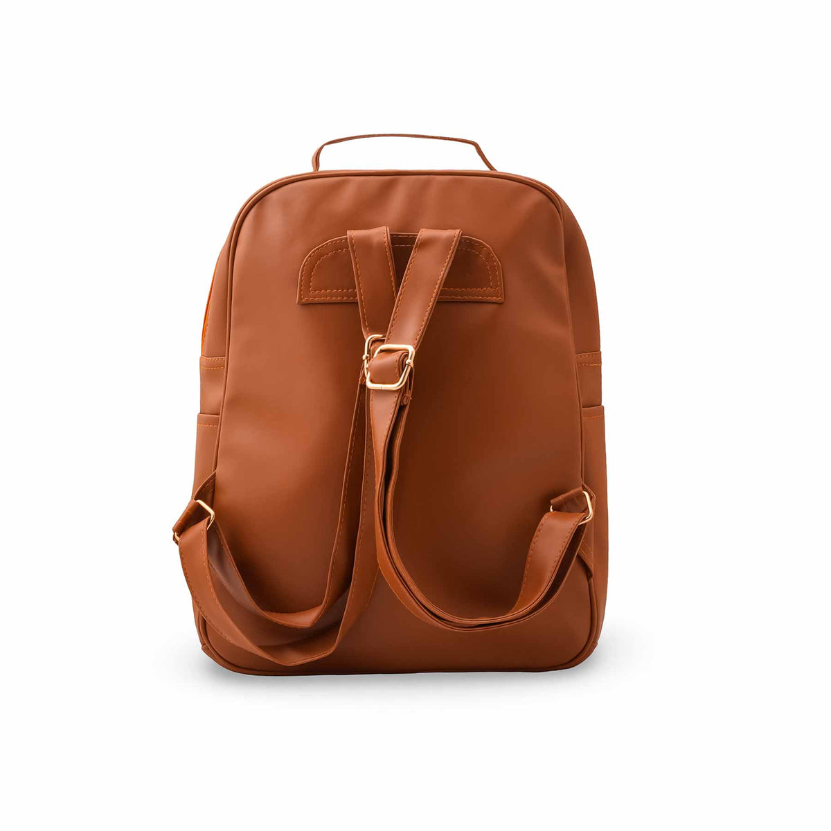 Edlic Women's Mustard Casual PU Leather Backpack