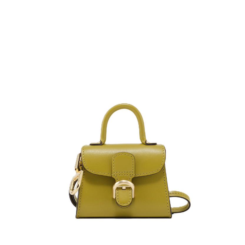 Edlic Women's Kiwi Box Calf Leather Bag Charm