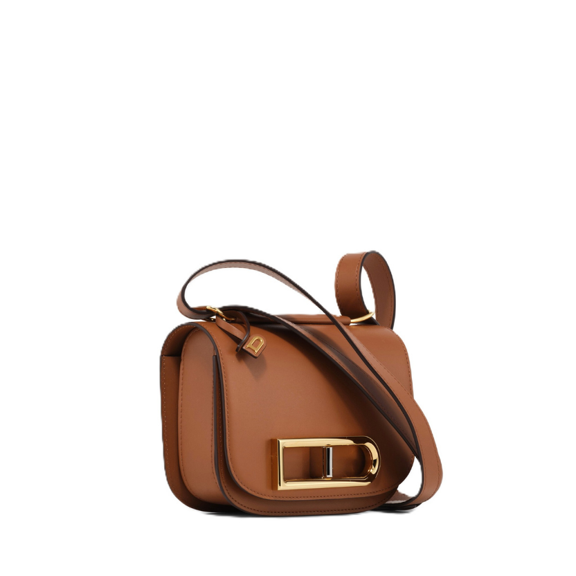 Edlic Women's Tan Leather Small Shoulder Bag