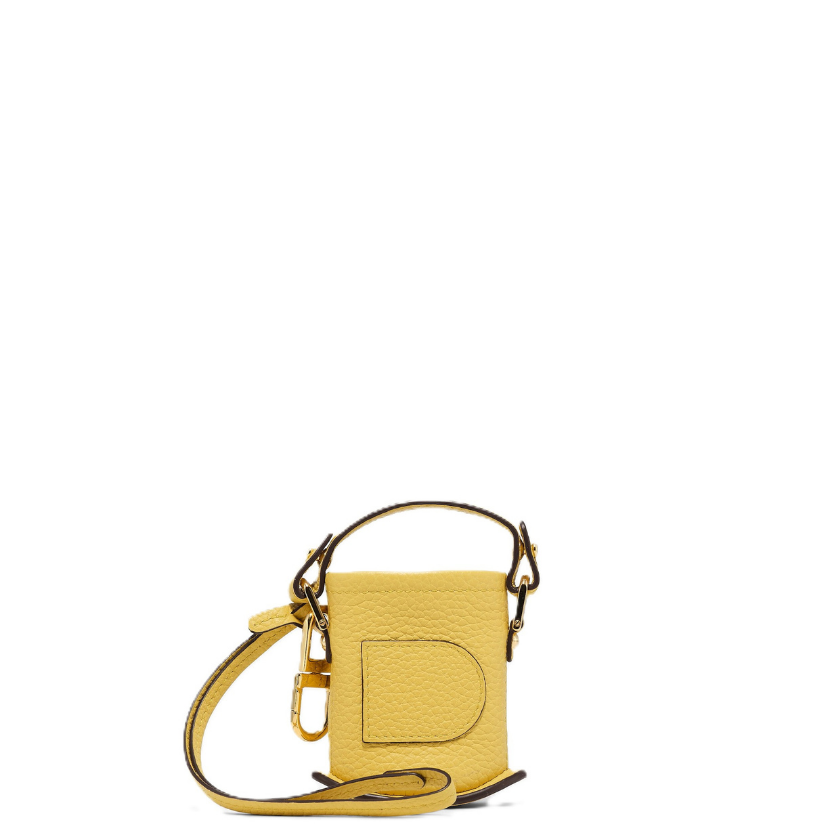 Edlic Women's Pollen Calfskin Mini Bucket Bag Charm