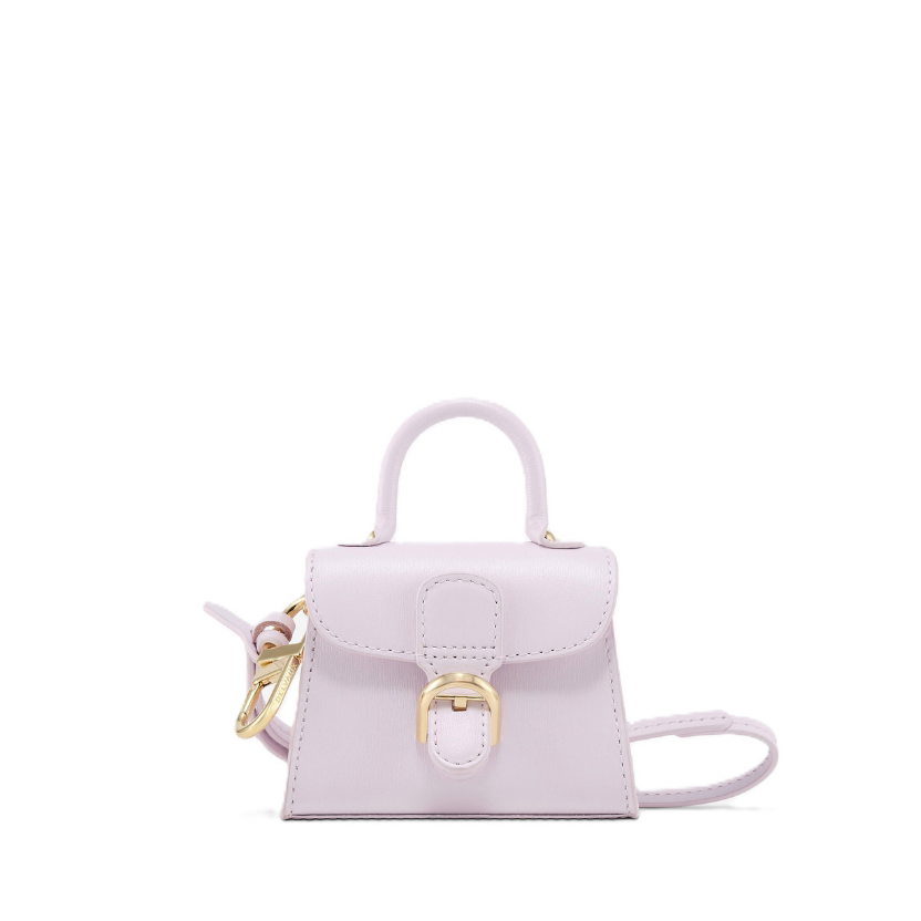 Edlic Women's Lilac Box Calf Leather Bag Charm